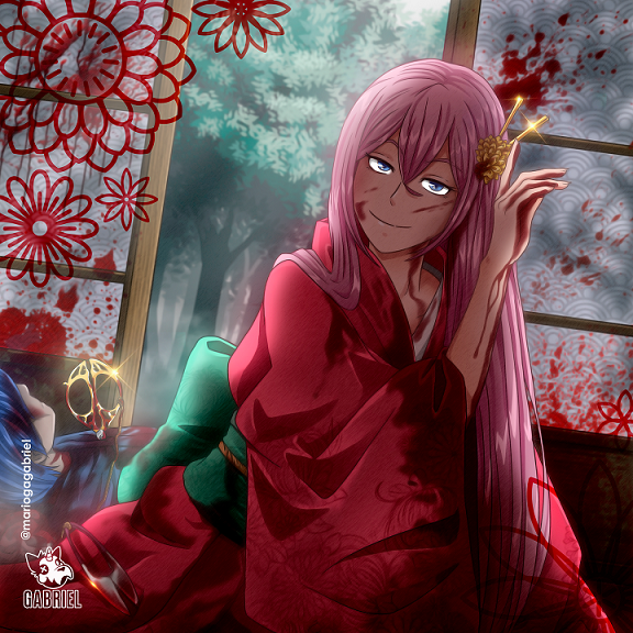megurine luka, kaito, sudou kayo, and miroku kai (vocaloid and 3 more) drawn by mario_gagabriel