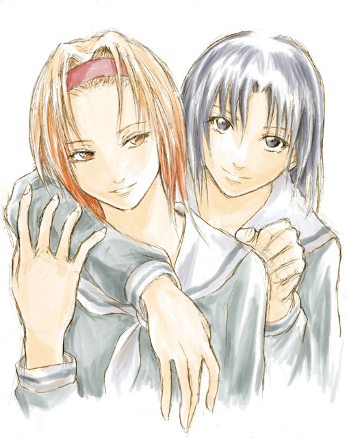 mizuno youko and torii eriko (maria-sama ga miteru) drawn by kurokoeda