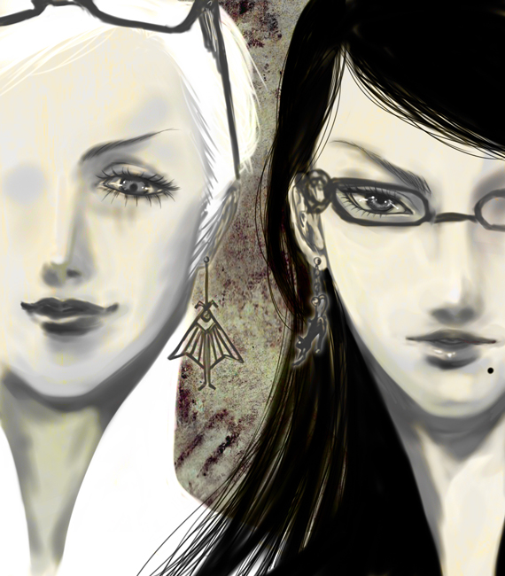 bayonetta and jeanne (bayonetta and 1 more) drawn by uraku