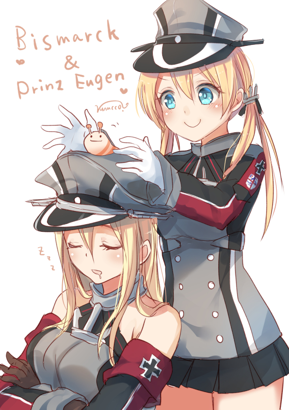 prinz eugen and bismarck (kantai collection) drawn by nunucco