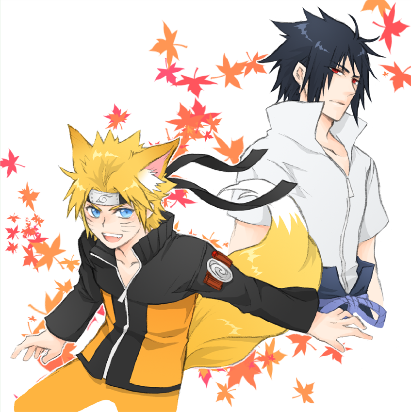 uzumaki naruto and uchiha sasuke (naruto and 1 more) drawn by shinzui_(fantasysky7)
