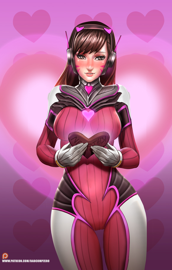 d.va (overwatch and 1 more) drawn by badcompzero