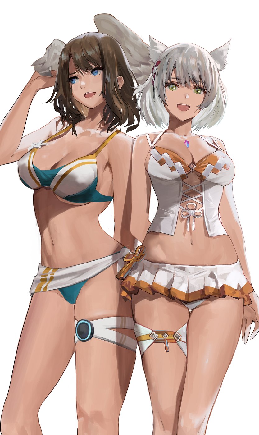mio and eunie (xenoblade chronicles and 1 more) drawn by j@ck