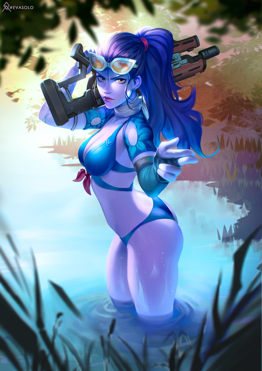 widowmaker and cote d'azur widowmaker (overwatch and 1 more) drawn by eva_solo