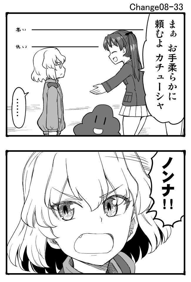 akiyama yukari, katyusha, and kadotani anzu (girls und panzer) drawn by sutahiro_(donta)