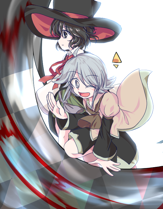 enraku tsubakura and houlen yabusame (len'en) drawn by jandare