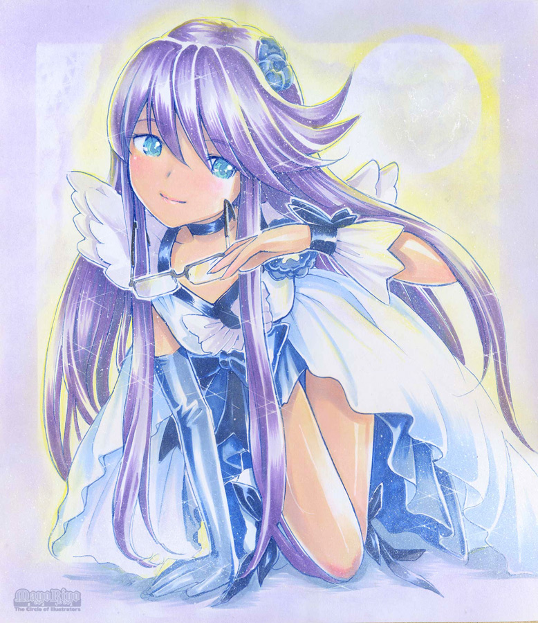 tsukikage yuri and cure moonlight (precure and 1 more) drawn by mayo_riyo