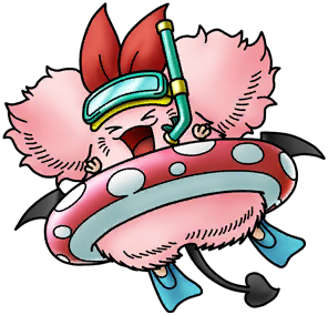 pink sanguini and monan (dragon quest and 1 more)