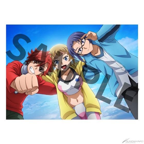 hoshino fumina, kamiki sekai, and kousaka yuuma (gundam and 2 more)