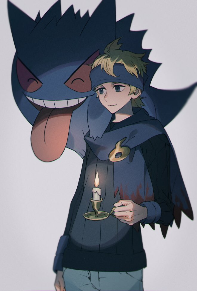 gengar and morty (pokemon and 1 more) drawn by sekaiitinoki