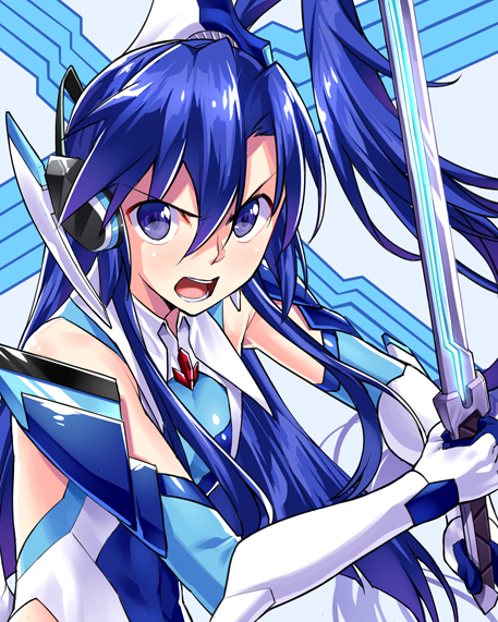 kazanari tsubasa (senki zesshou symphogear) drawn by chikugen_shiina