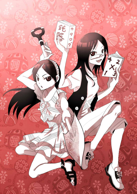 kitsu chiri and fujiyoshi harumi (sayonara zetsubou sensei) drawn by nekozuki_yuki