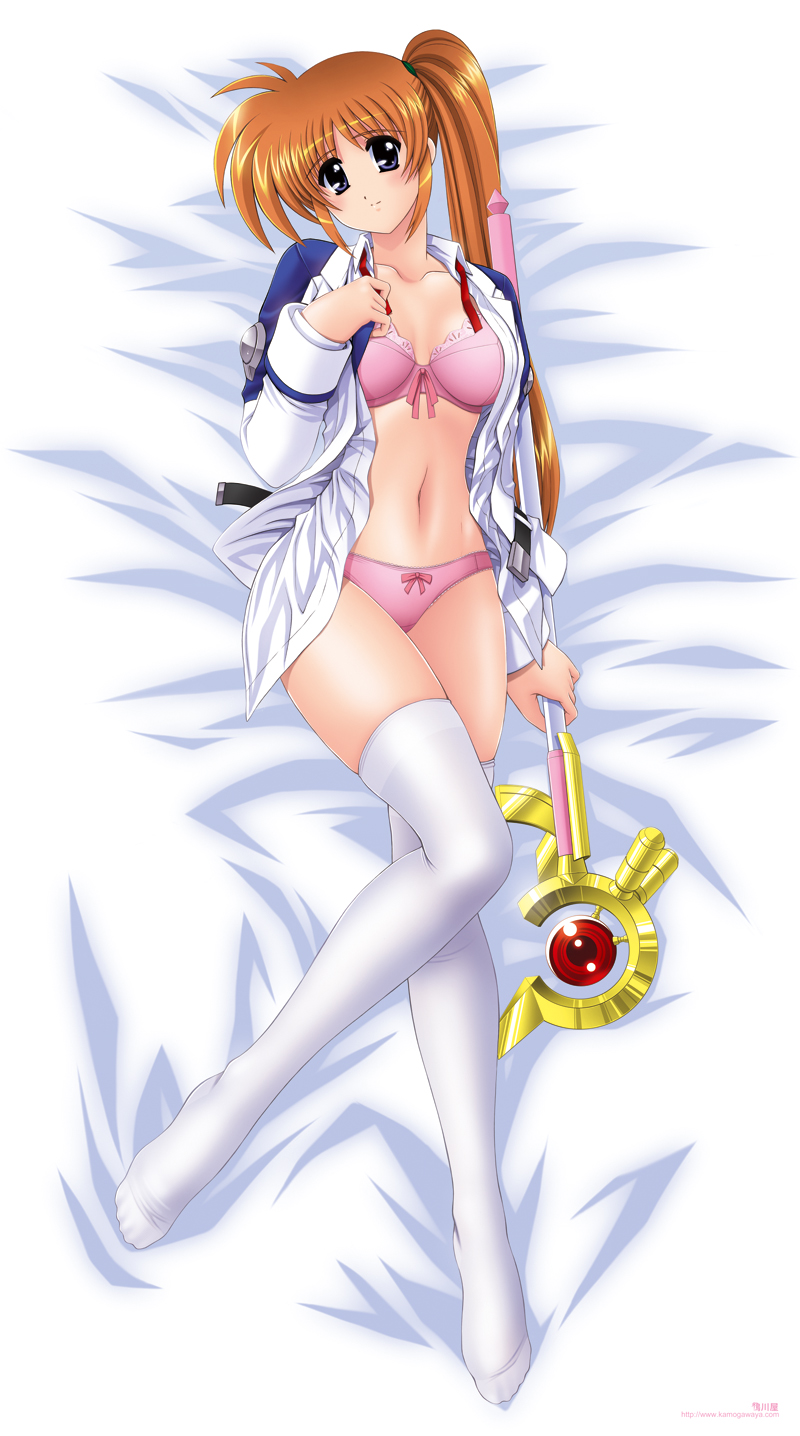 takamachi nanoha and raising heart (lyrical nanoha and 1 more) drawn by kamogawa_tanuki