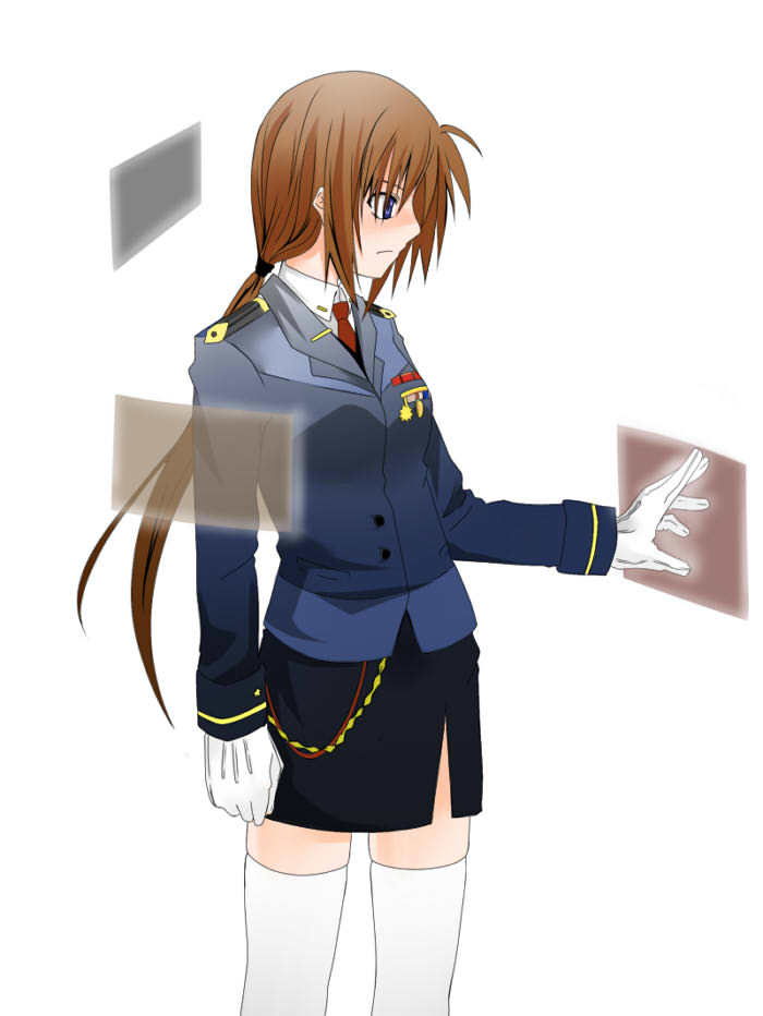 takamachi nanoha (lyrical nanoha and 1 more) drawn by iceky