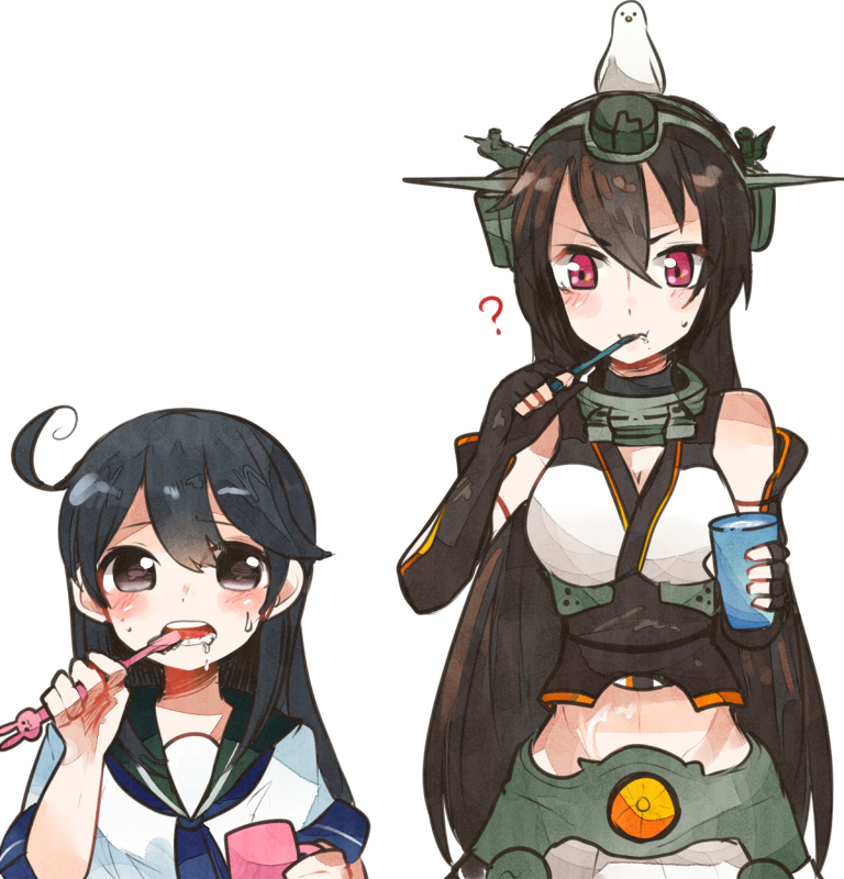 nagato and ushio (kantai collection) drawn by itomugi-kun