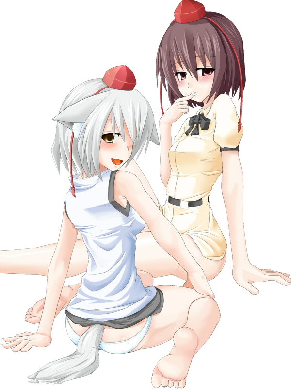shameimaru aya and inubashiri momiji (touhou) drawn by kasuka