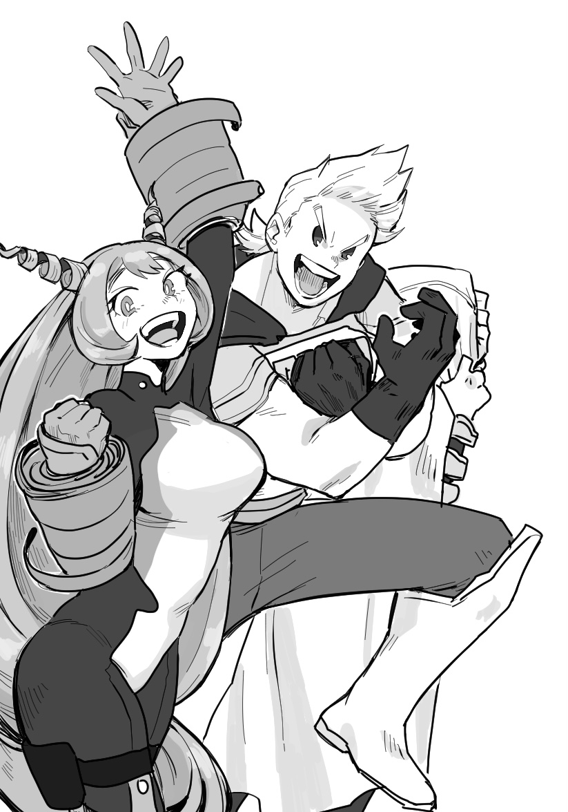 hado nejire, togata mirio, and amajiki tamaki (boku no hero academia) drawn by hada_(minhw215)