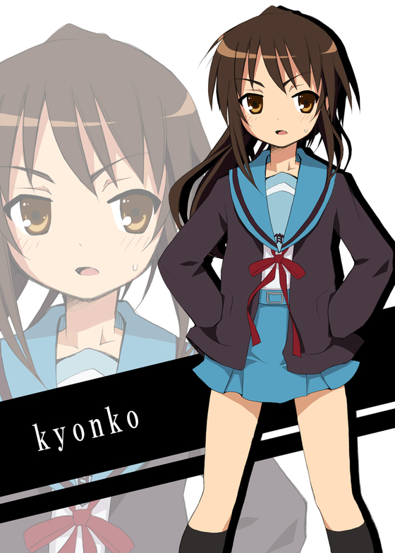 kyonko (suzumiya haruhi no yuuutsu) drawn by miyao_ryuu