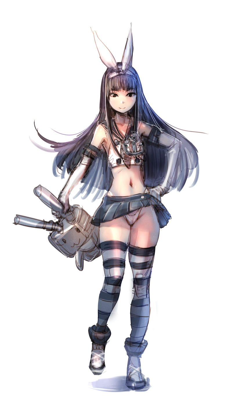 shimakaze, rensouhou-chan, and lenfried (original and 1 more) drawn by bow_(bhp)