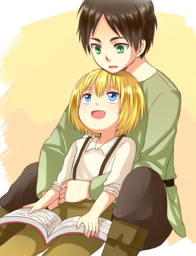 eren yeager and armin arlert (shingeki no kyojin) drawn by moxue_qianxi