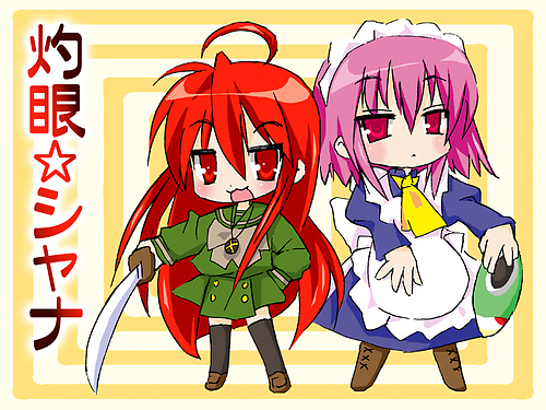 shana, alastor, and wilhelmina carmel (lucky star and 2 more)