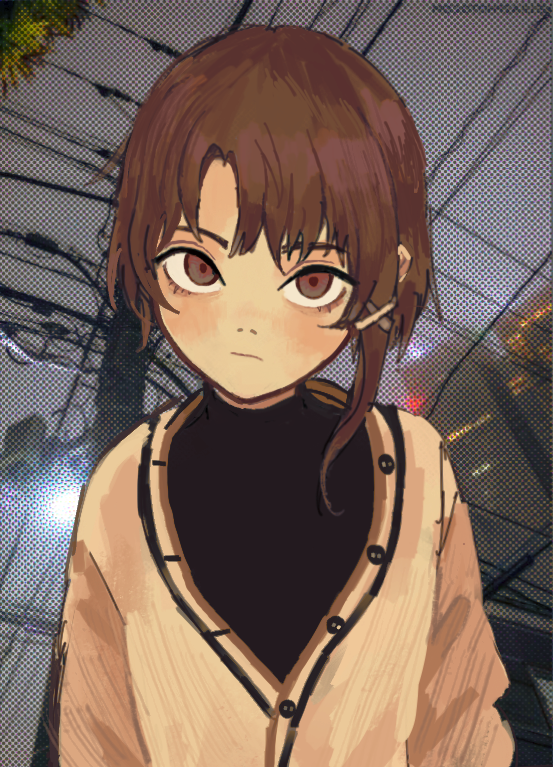 iwakura lain (serial experiments lain) drawn by io_(onisarashi)