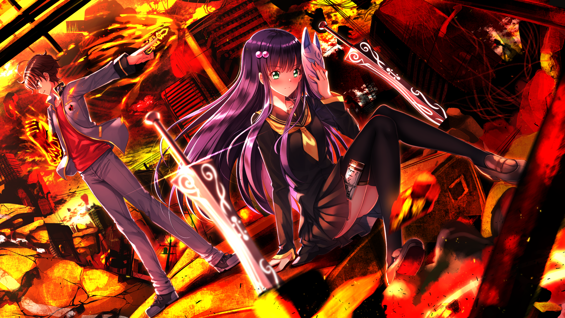 Adashino Benio And Enmadou Rokuro Sousei No Onmyouji Drawn By Swordsouls Danbooru
