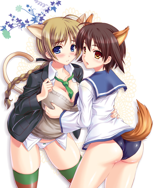 miyafuji yoshika and lynette bishop (world witches series and 1 more) drawn by kawase_seiki