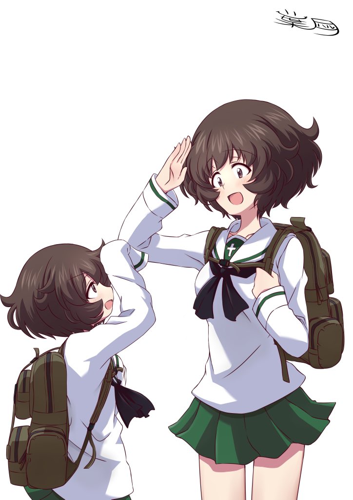 akiyama yukari (girls und panzer) drawn by hazuki_haru