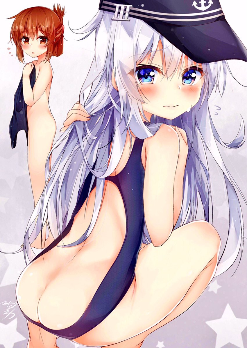 hibiki and inazuma (kantai collection) drawn by rouka_(akatyann)