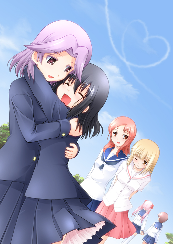 haramura nodoka, miyanaga saki, takei hisa, fukuji mihoko, touyoko momoko, and 1 more (saki) drawn by sumeragi_kou
