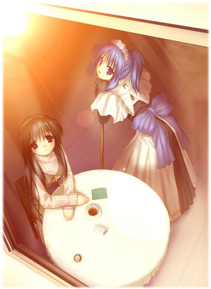 akishima kanako and oomura midori (chocolat maid cafe curio) drawn by na-ga