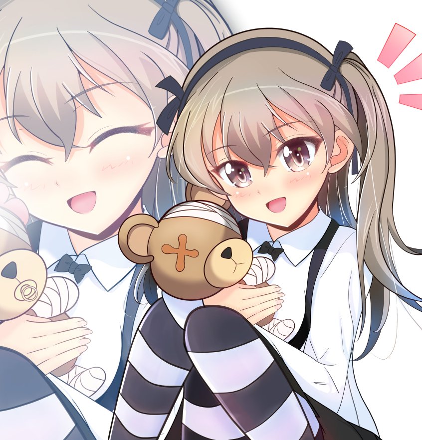 shimada arisu and boko (girls und panzer) drawn by kumaisao