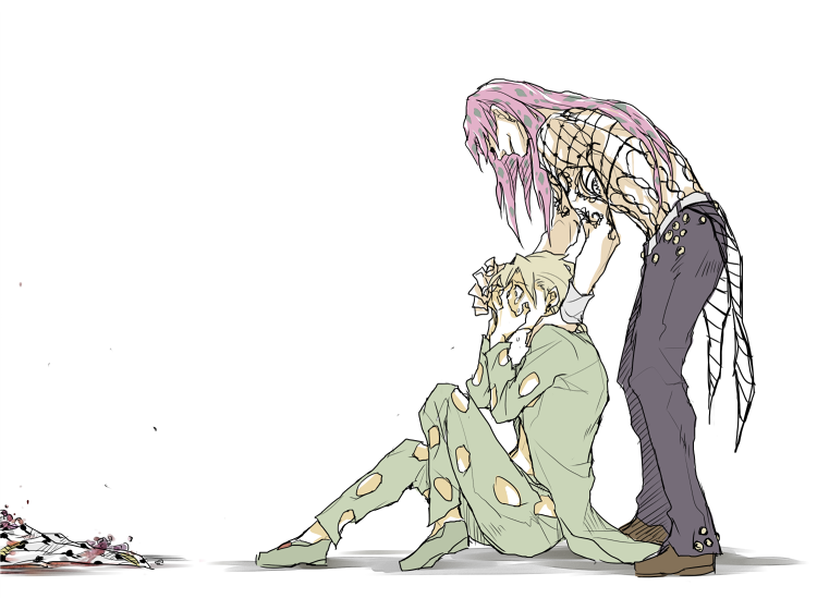 bruno bucciarati, pannacotta fugo, and diavolo (jojo no kimyou na bouken and 1 more) drawn by dong_(azuma44)