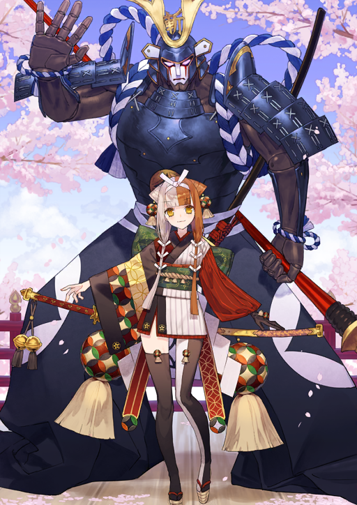 izumo no okuni and zanzaburou (fate and 1 more) drawn by noco_(adamas)