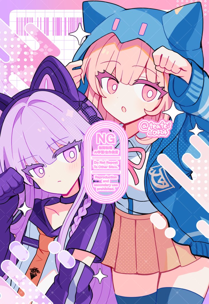 nanami chiaki and kirigiri kyoko (danganronpa and 2 more) drawn by shirocha_tei