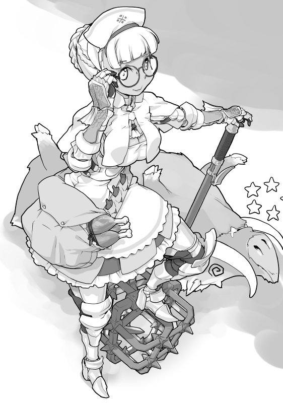 monster hunter and bullfango (monster hunter) drawn by najimi_shin