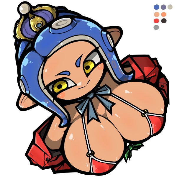 octoling player character and octoling girl (splatoon) drawn by name_omoitukan2