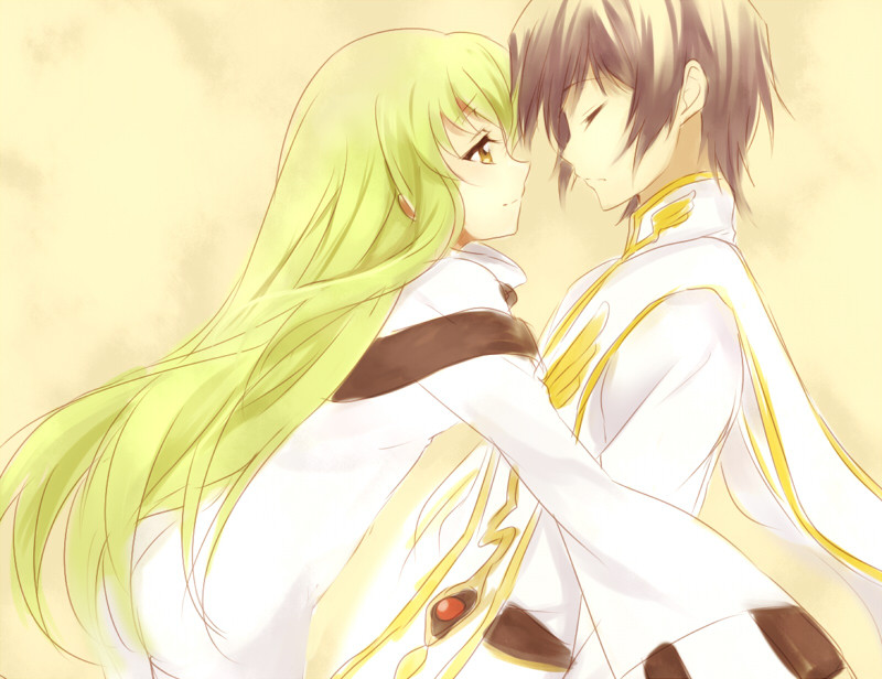 c.c. and lelouch vi britannia (code geass) drawn by maruki_(punchiki)