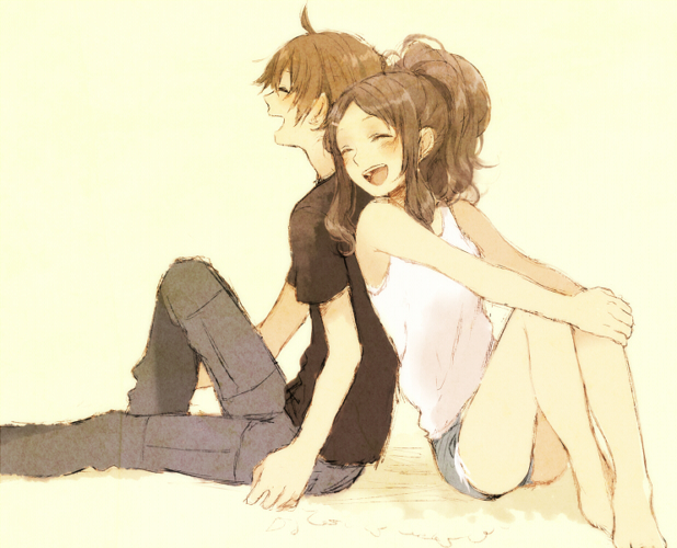 hilda and hilbert (pokemon and 1 more) drawn by zges