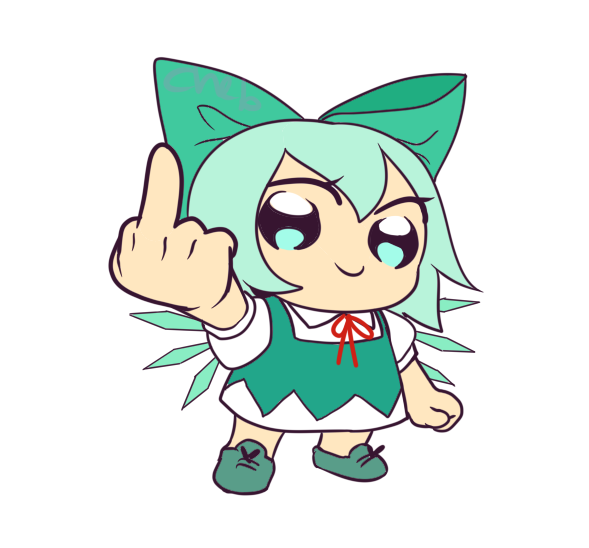 cirno (touhou and 1 more) drawn by skullchimes
