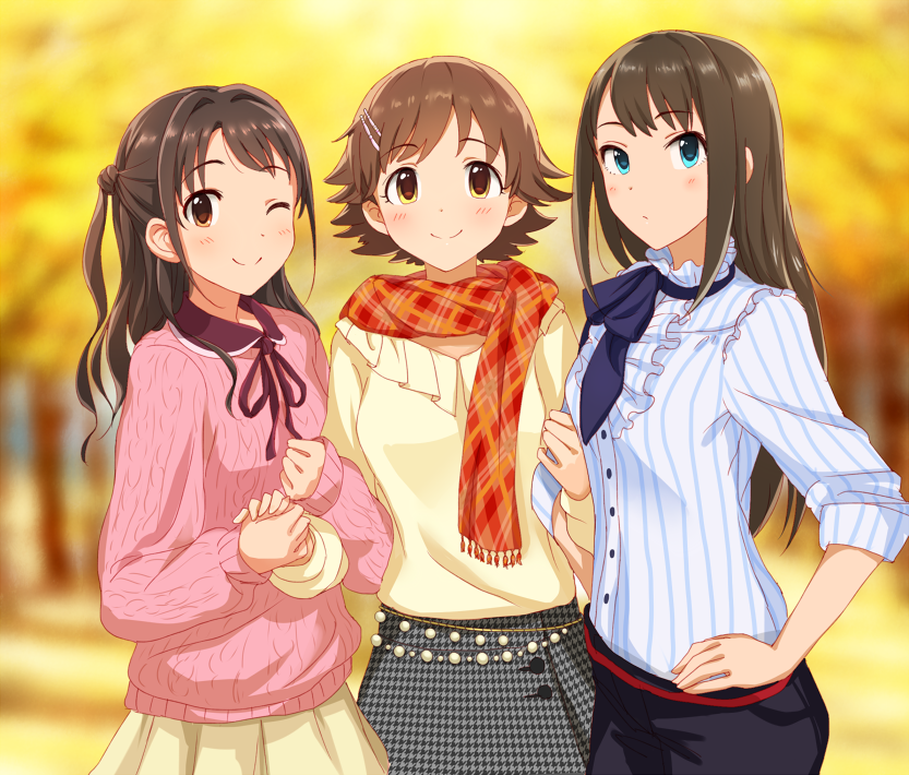 shibuya rin, shimamura uzuki, and honda mio (idolmaster and 1 more) drawn by dani-ikapi
