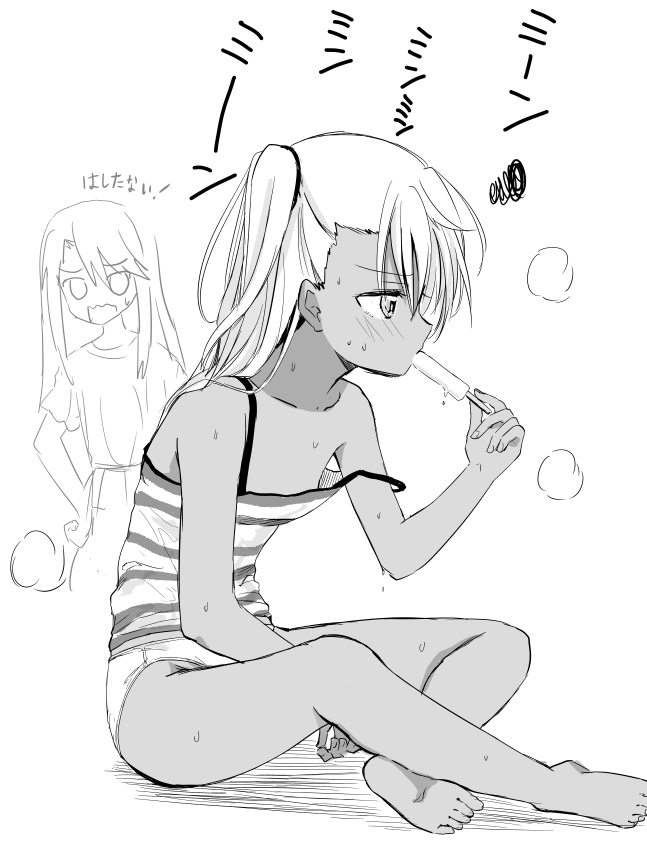illyasviel von einzbern and chloe von einzbern (fate and 1 more) drawn by hako_roku