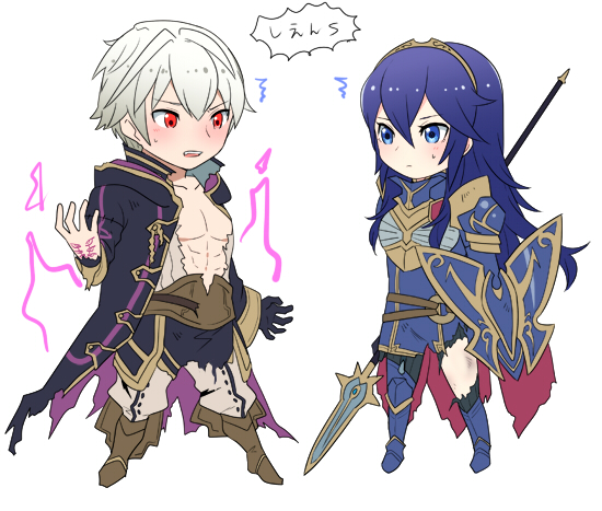 male robin and lucina (fire emblem and 2 more) drawn by ameno_(a_meno0)