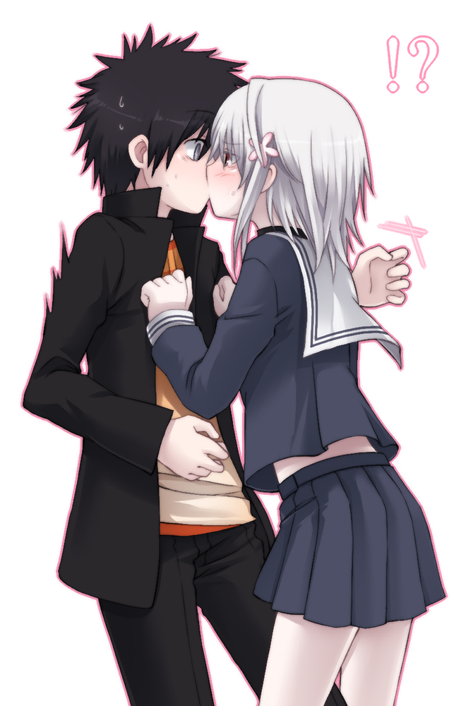 kamijou touma, accelerator, and suzushina yuriko (toaru majutsu no index) drawn by idora_(idola)