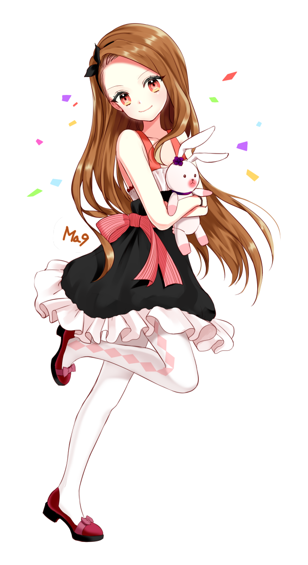 minase iori and usa-chan (idolmaster) drawn by ma9