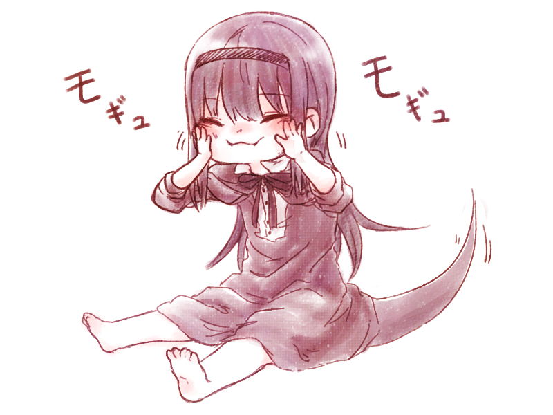akemi homura (mahou shoujo madoka magica and 1 more) drawn by papeapoo