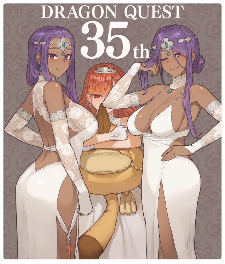 manya, alena, and minea (dragon quest and 1 more) drawn by shoe-ji