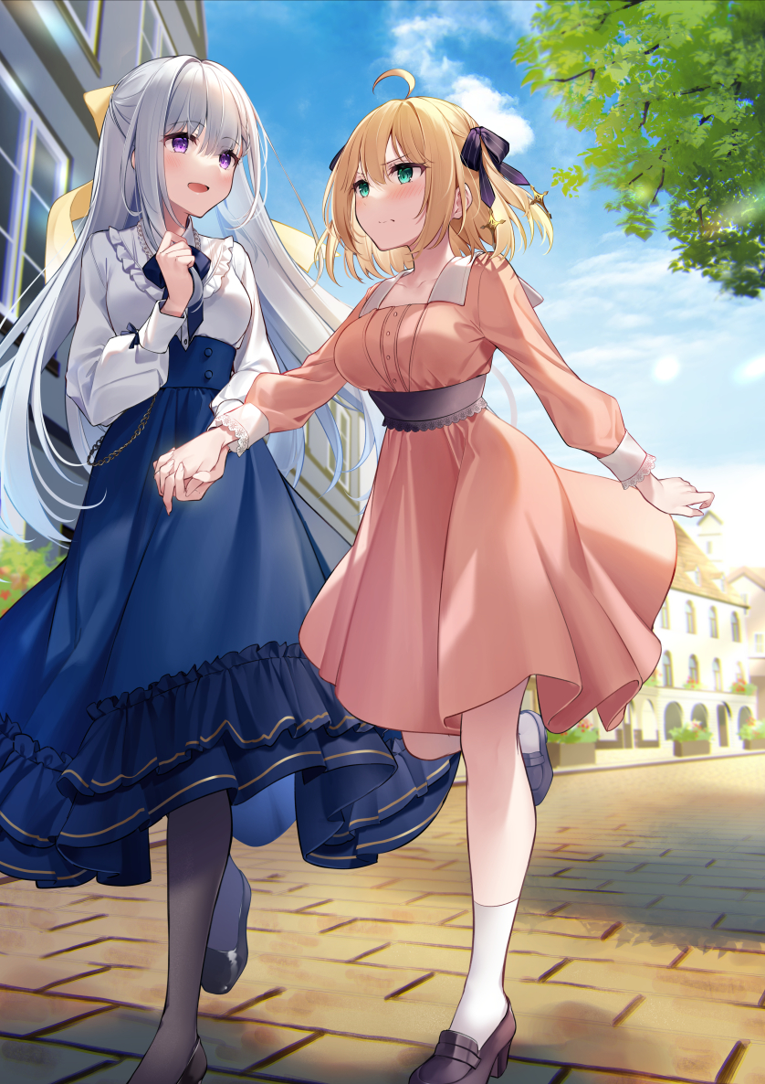 anisphia wynn palettia and euphyllia magenta (tensei oujo to tensai reijou no mahou kakumei) drawn by kisaragi_yuri
