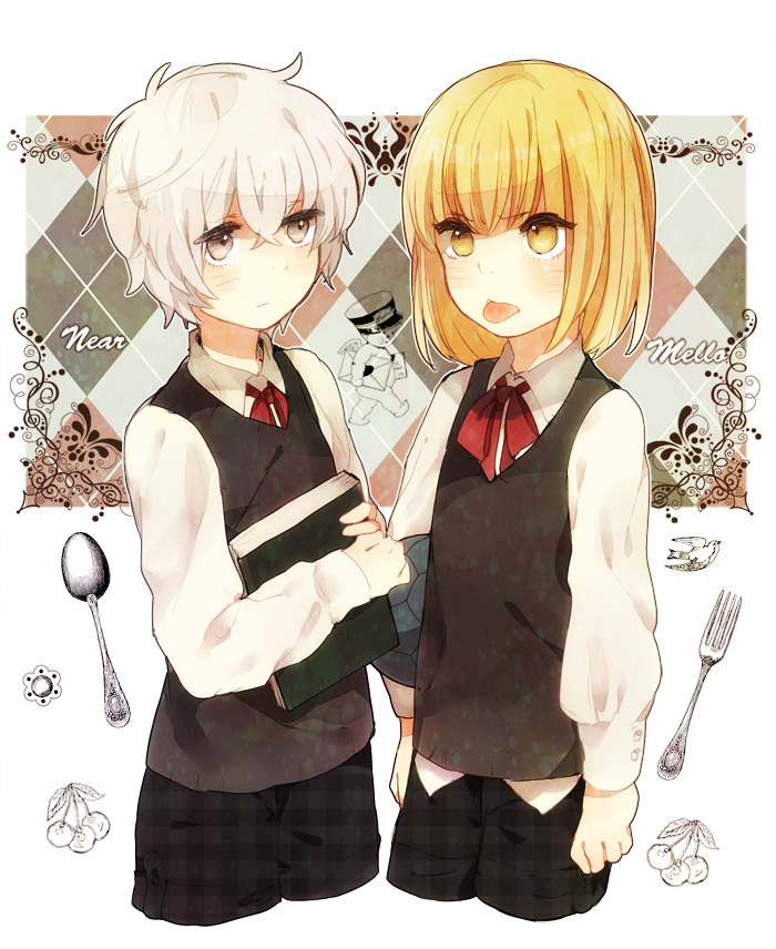 near and mello (death note) drawn by miyako_(xxxbibit)